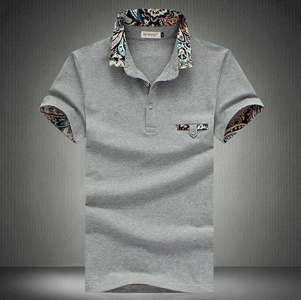 Camisa De Golf Deportiva De Algodón Informal Para Hombre Tops De Manga Corta Con Solapa De Color Sólido De Verano