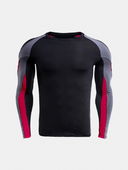 Camiseta Ajustada De Secado Rápido Para Hombre Camiseta Informal De Entrenamiento De Manga Larga Para Correr Camiseta Deportiva