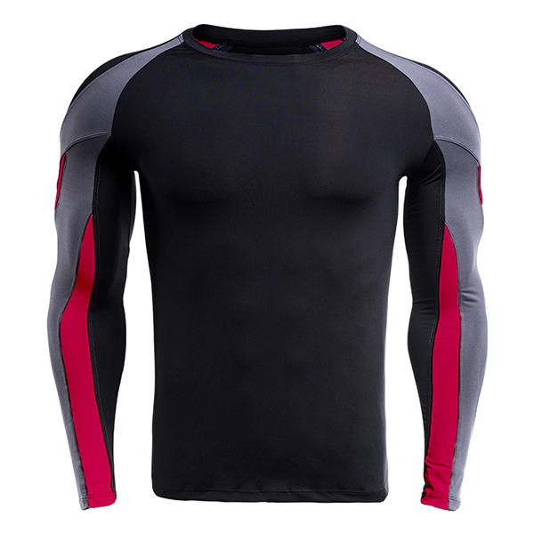 Camiseta Ajustada De Secado Rápido Para Hombre Camiseta Informal De Entrenamiento De Manga Larga Para Correr Camiseta Deportiva