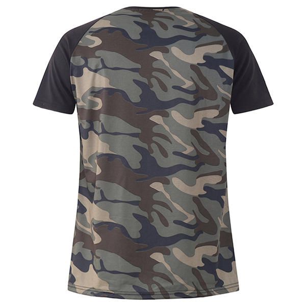 Camiseta De Camuflaje De Moda De Ocio De Verano Camiseta De Manga Corta De Manga Raglán Para Hombre Camisetas