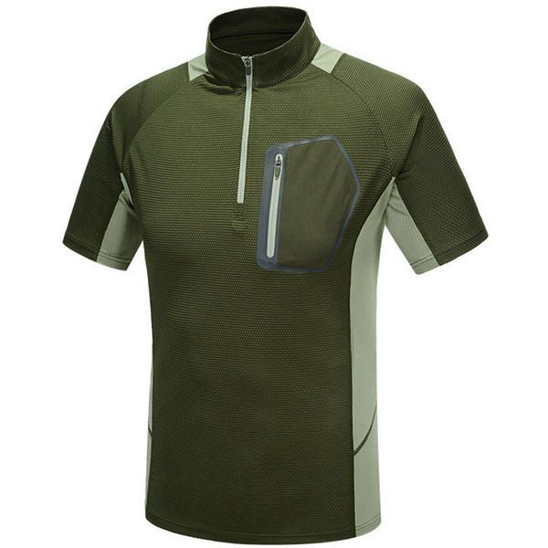 Camiseta Exterior Para Hombre Camping Senderismo Montañismo Viaje Absorbente Transpirable Secado Rápido Ropa Deportiva