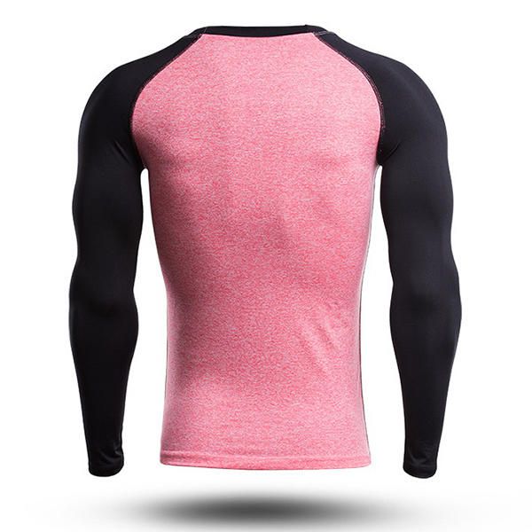 Camiseta De Secado Rápido Para Entrenamiento De Fitness Para Hombre Camisetas De Manga Larga Deportivas Para Correr Ajustadas