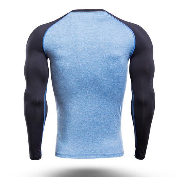 Camiseta De Secado Rápido Para Entrenamiento De Fitness Para Hombre Camisetas De Manga Larga Deportivas Para Correr Ajustadas