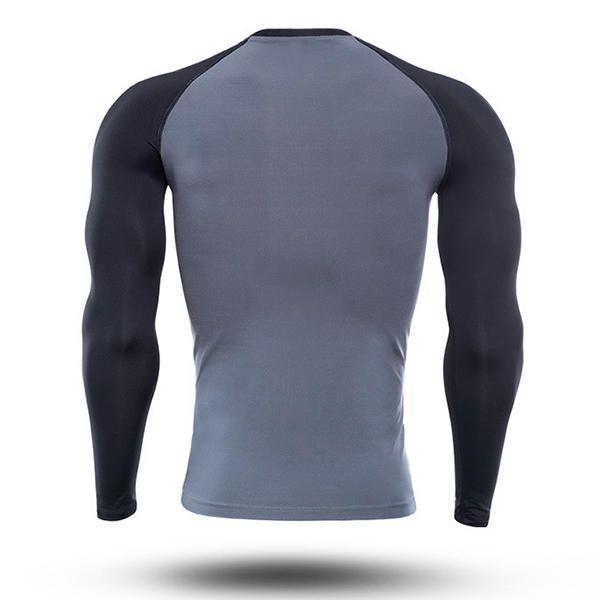 Camiseta De Secado Rápido Para Entrenamiento De Fitness Para Hombre Camisetas De Manga Larga Deportivas Para Correr Ajustadas