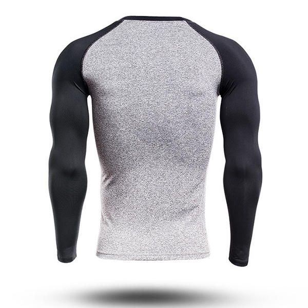 Camiseta De Secado Rápido Para Entrenamiento De Fitness Para Hombre Camisetas De Manga Larga Deportivas Para Correr Ajustadas