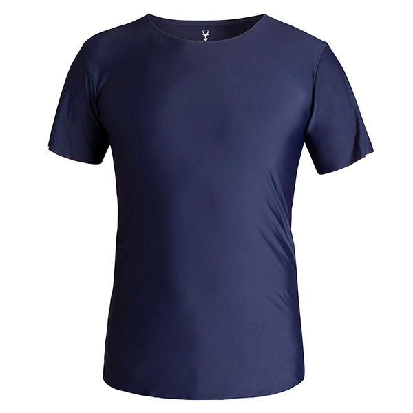 Camiseta Transpirable De Seda De Hielo Sin Costuras Informales De Verano Para Hombre Camisetas Deportivas Cómodas De Color Sólido Sin Rastros