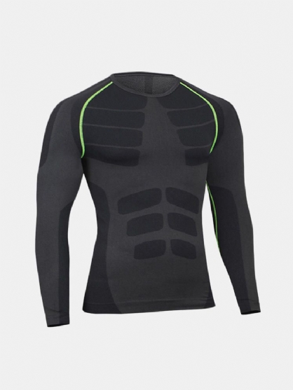 Camisetas De Capa Base De Compresión Elástica Y Seca Fresca Para Hombres Tops Medias Camisetas De Entrenamiento Deportivo