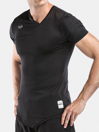 Camisetas Deportivas De Manga Corta Transpirables De Secado Rápido Para Hombres Tops De Fitness Para Culturismo