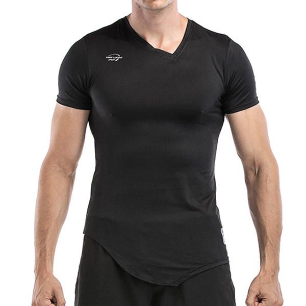 Camisetas Deportivas De Manga Corta Transpirables De Secado Rápido Para Hombres Tops De Fitness Para Culturismo