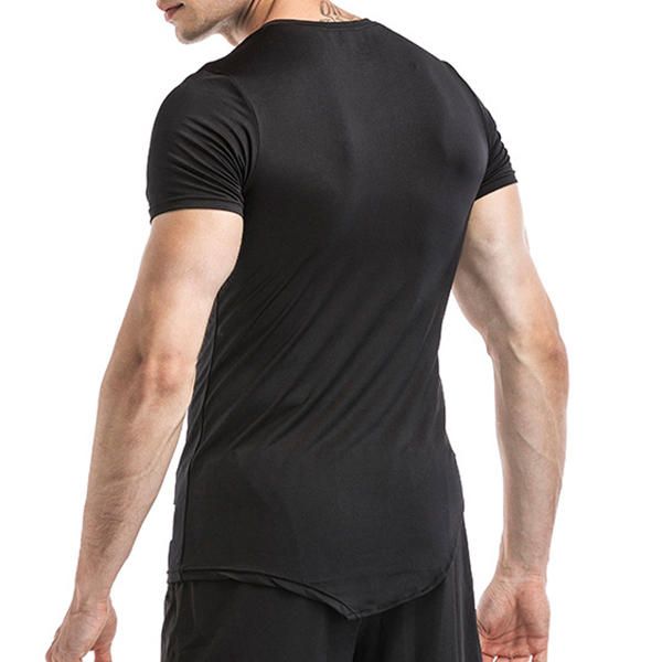 Camisetas Deportivas De Manga Corta Transpirables De Secado Rápido Para Hombres Tops De Fitness Para Culturismo