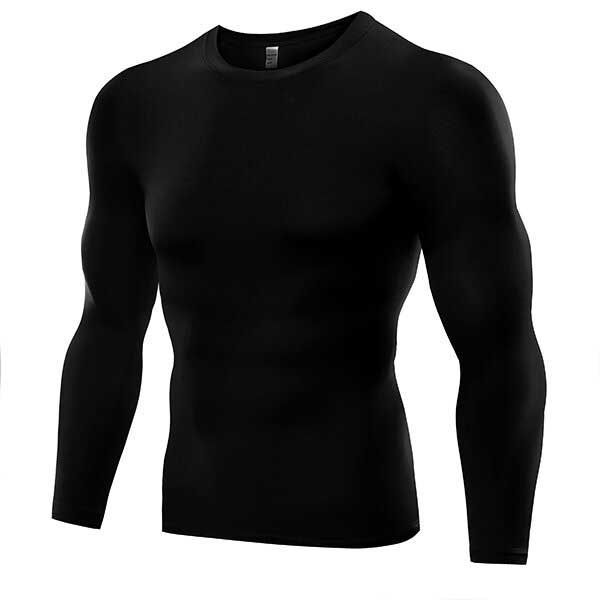 Camisetas De Secado Rápido Ajustadas De Entrenamiento Para Hombre Camiseta Deportiva De Manga Larga Elástica Y Transpirable