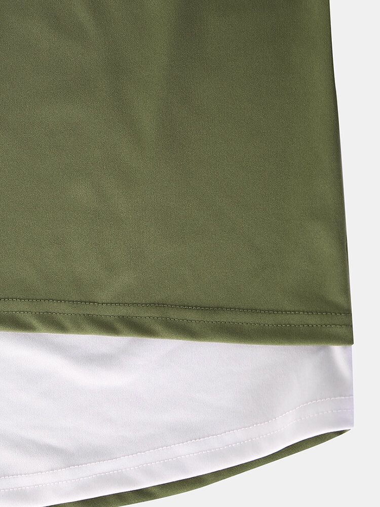 Camisetas Sin Mangas Sin Mangas Con Agujeros Sólidos Deportivos De Nueva Moda Para Hombre