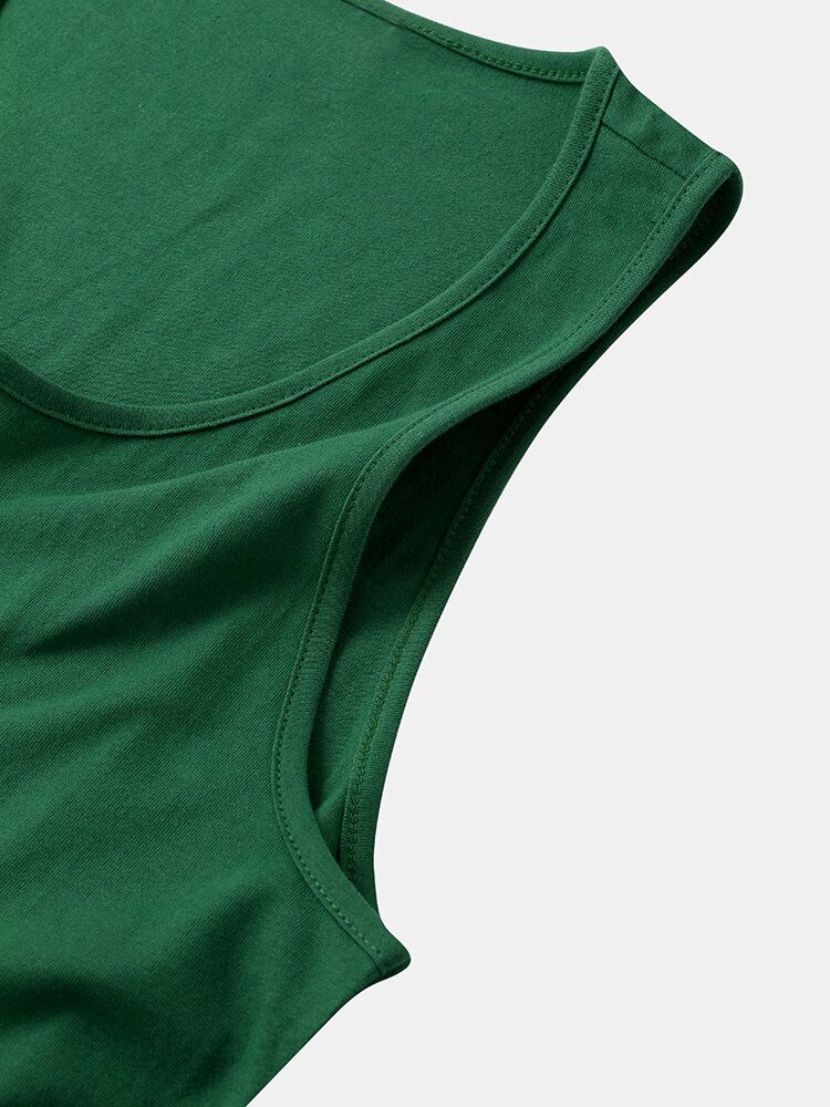 Camisetas Sin Mangas Deportivas Sin Mangas De Color Sólido Para Hombre