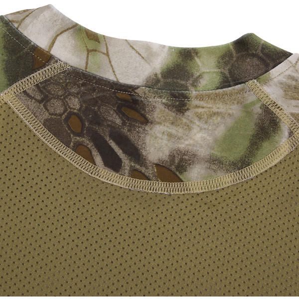 Camuflaje Táctico Al Aire Libre Camiseta Seca De Velocidad Ajustada Camiseta De Manga Larga Con Mecha Elástica Para Hombre