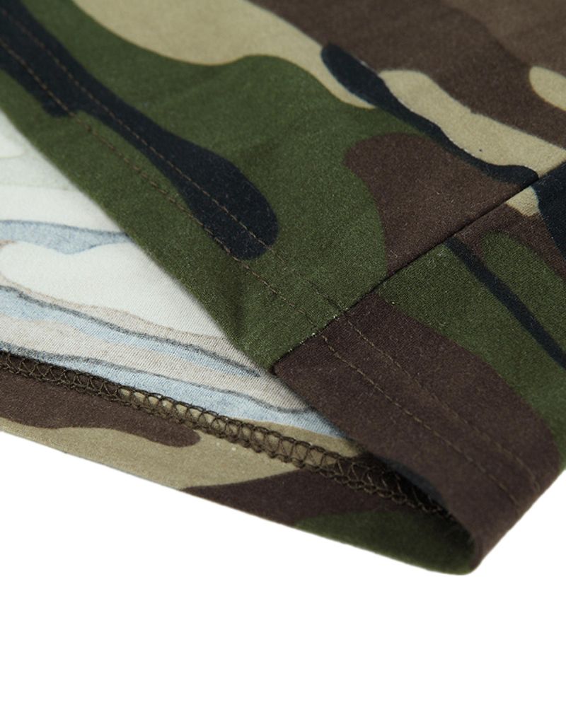 Chaleco De Camuflaje Informal Para Hombre Camisetas Sin Mangas Holgadas