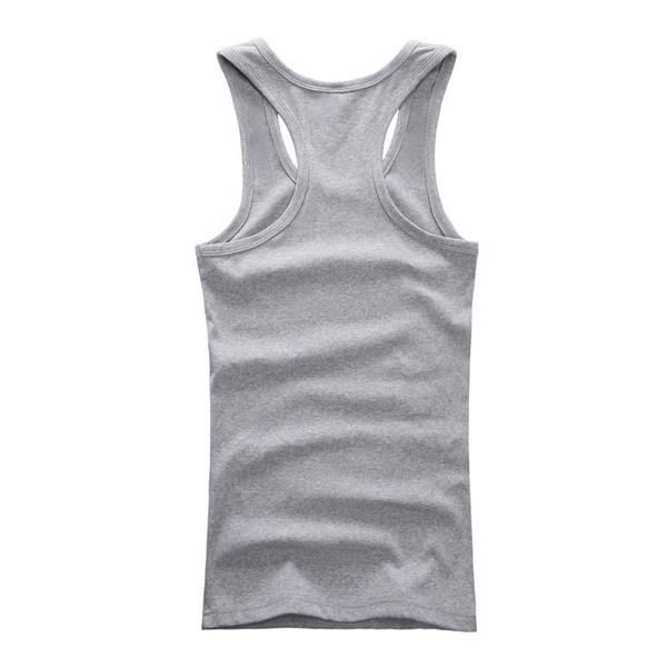 Chaleco De Cuello Redondo De Color Sólido Para Hombre Casual Sport Summer Cotton Slim Fit Tank Top