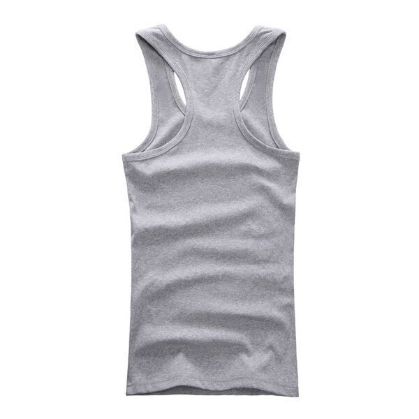 Chaleco De Cuello Redondo De Color Sólido Para Hombre Casual Sport Summer Cotton Slim Fit Tank Top