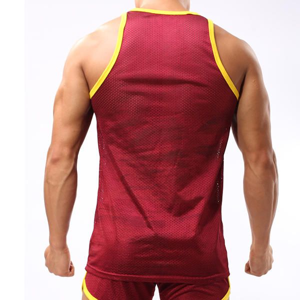 Chaleco Deportivo Transpirable Para Hombre Malla Informal Fitness Correr Atlético Camisetas Sin Mangas