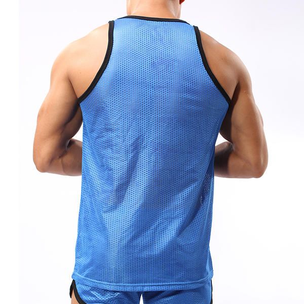 Chaleco Deportivo Transpirable Para Hombre Malla Informal Fitness Correr Atlético Camisetas Sin Mangas