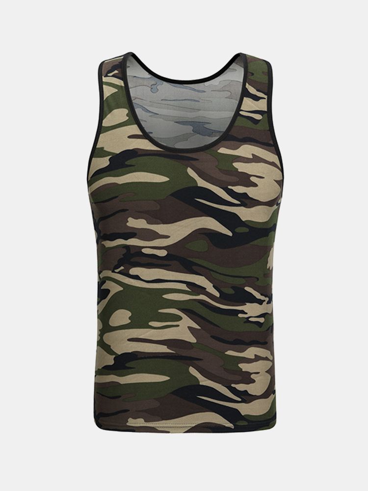 Chaleco De Fitness Sin Mangas De Camuflaje Para Hombres Camisetas Sin Mangas Deportivas De Entrenamiento Informal Para Correr