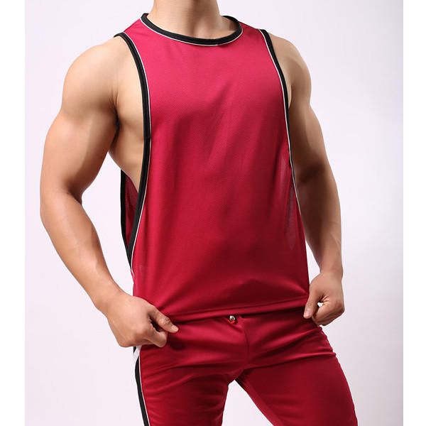 Chaleco Sin Mangas Holgado Sin Mangas Para Hombre Camisetas Sin Mangas Transpirables Deportivas Con Cuello Redondo Informal