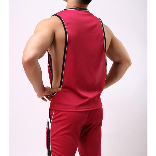 Chaleco Sin Mangas Holgado Sin Mangas Para Hombre Camisetas Sin Mangas Transpirables Deportivas Con Cuello Redondo Informal