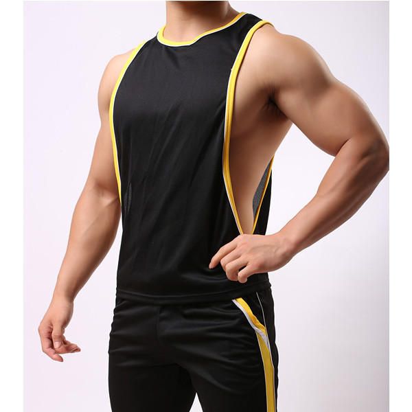 Chaleco Sin Mangas Holgado Sin Mangas Para Hombre Camisetas Sin Mangas Transpirables Deportivas Con Cuello Redondo Informal