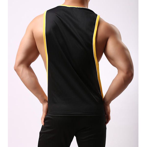 Chaleco Sin Mangas Holgado Sin Mangas Para Hombre Camisetas Sin Mangas Transpirables Deportivas Con Cuello Redondo Informal