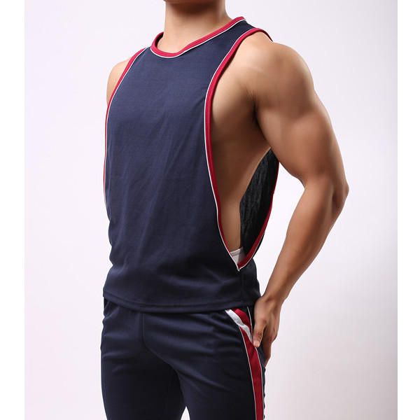 Chaleco Sin Mangas Holgado Sin Mangas Para Hombre Camisetas Sin Mangas Transpirables Deportivas Con Cuello Redondo Informal