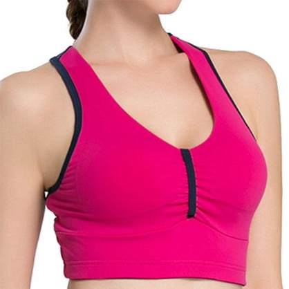 Cozy Criss-cross Professional Shakeproof Tops Inalámbrico Transpirable Yoga Chaleco Sujetador