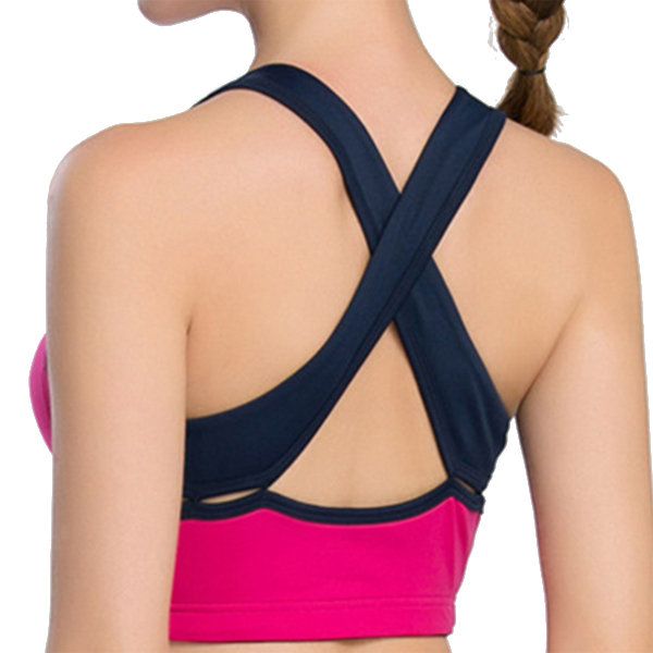 Cozy Criss-cross Professional Shakeproof Tops Inalámbrico Transpirable Yoga Chaleco Sujetador