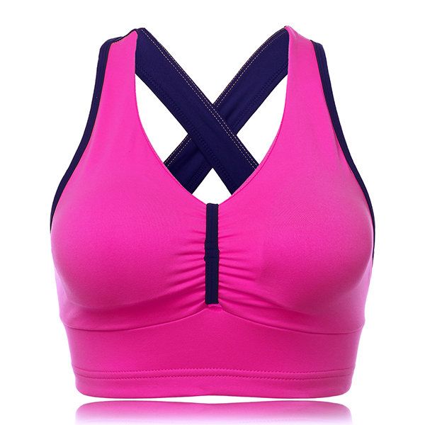 Cozy Criss-cross Professional Shakeproof Tops Inalámbrico Transpirable Yoga Chaleco Sujetador