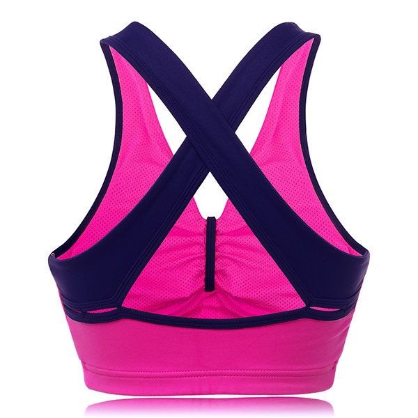 Cozy Criss-cross Professional Shakeproof Tops Inalámbrico Transpirable Yoga Chaleco Sujetador