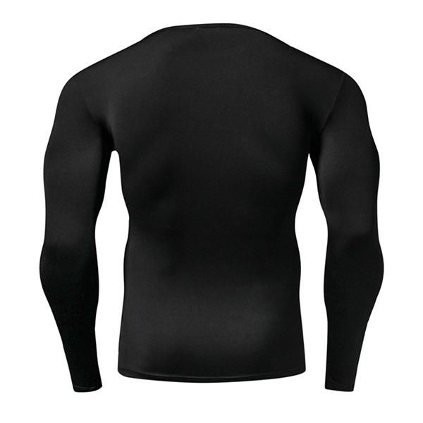 Hombre Pro Sports Training Camisetas De Manga Larga Camiseta De Running Ajustada Elástica De Secado Rápido Transpirable