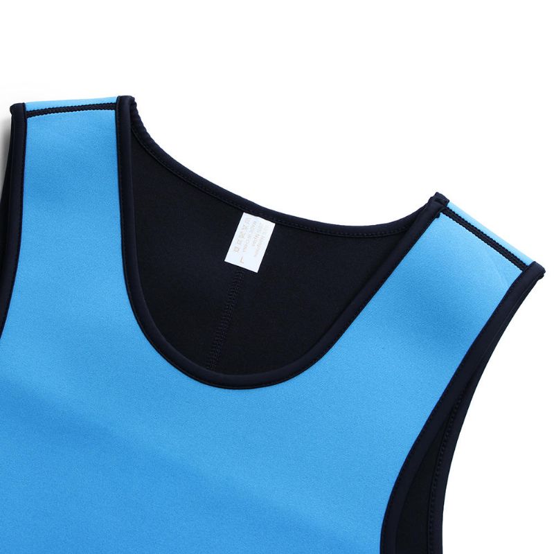 Hombre Talla Grande Cremallera Lateral Para Adelgazar Ropa Interior Shaper Sweat Sport Compression Tank Tops