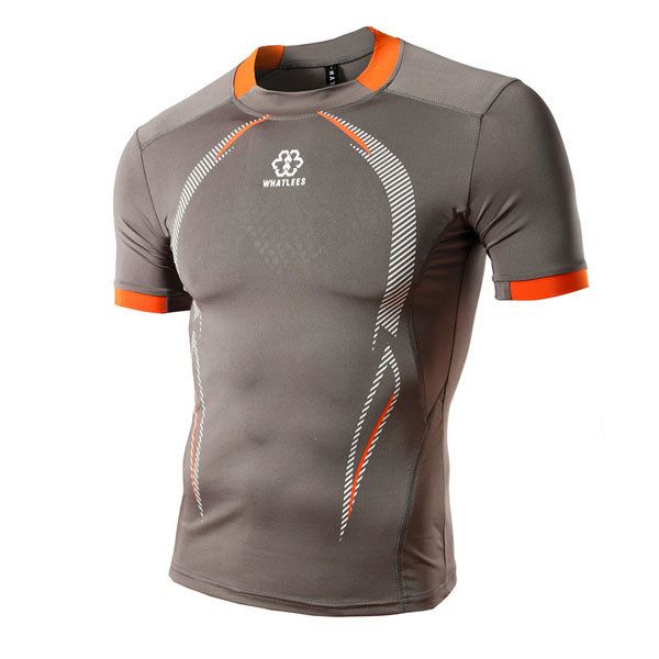 Jersey De Manga Corta Con Cuello Redondo Para Hombre Camiseta Delgada De Secado Rápido Camisetas De Entrenamiento Deportivo Estampadas