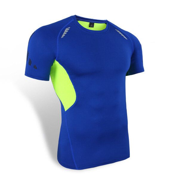 Mallas Deportivas Transpirables De Secado Rápido Para Hombres Tops Running Fitness Ropa Deportiva De Culturismo De Manga Corta