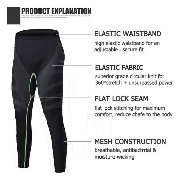 Medias De Compresión Deportivas Profesionales Para Hombre Pantalones Deportivos Transpirables De Secado Rápido Ropa Deportiva