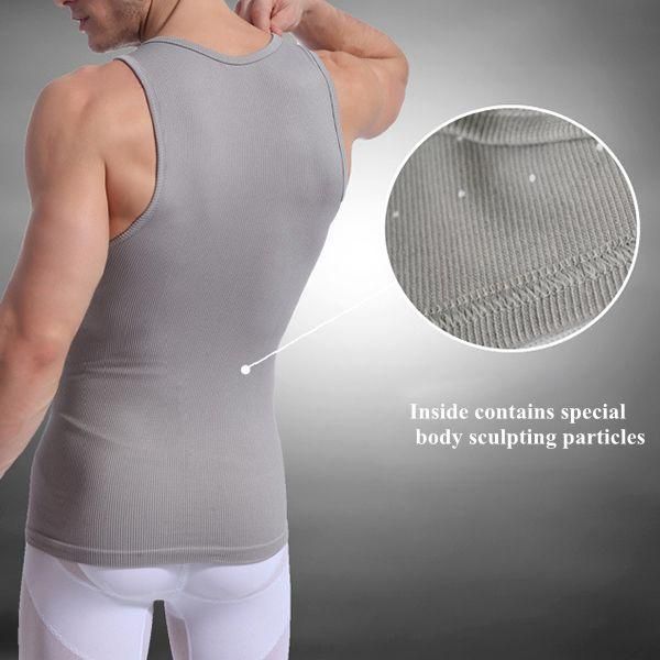 Medias Para Esculpir El Cuerpo Del Hilo De Los Hombres Chaleco Sexy Cintura Elástica Alta Tummy Tuck Camisetas Sin Mangas Deportivas