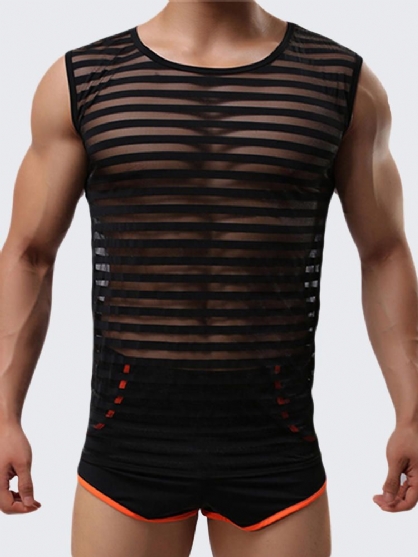 Moda Casual Para Hombre Deportes Transpirable Culturismo Sin Mangas Chaleco De Fitness Con Aberturas Bajas Camisetas Sin Mangas