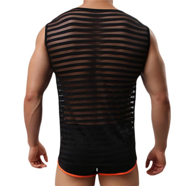 Moda Casual Para Hombre Deportes Transpirable Culturismo Sin Mangas Chaleco De Fitness Con Aberturas Bajas Camisetas Sin Mangas