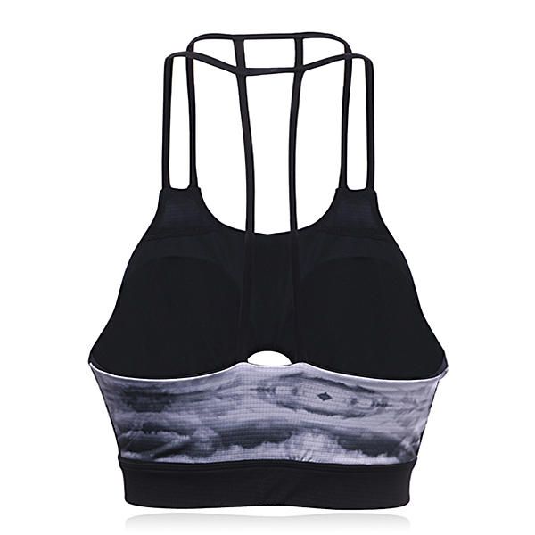 Mujeres Cozy Full Cup Chaleco Transpirable Halter Sin Respaldo Deportes A Prueba De Golpes Sujetador De Yoga Inalámbrico