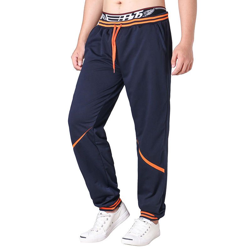 Pantalones Casuales Sueltos Con Cordón De Cintura Elástica Para Hombres