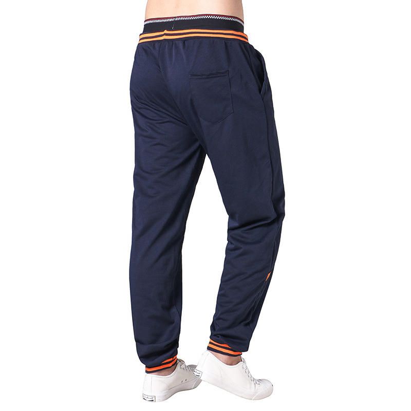 Pantalones Casuales Sueltos Con Cordón De Cintura Elástica Para Hombres