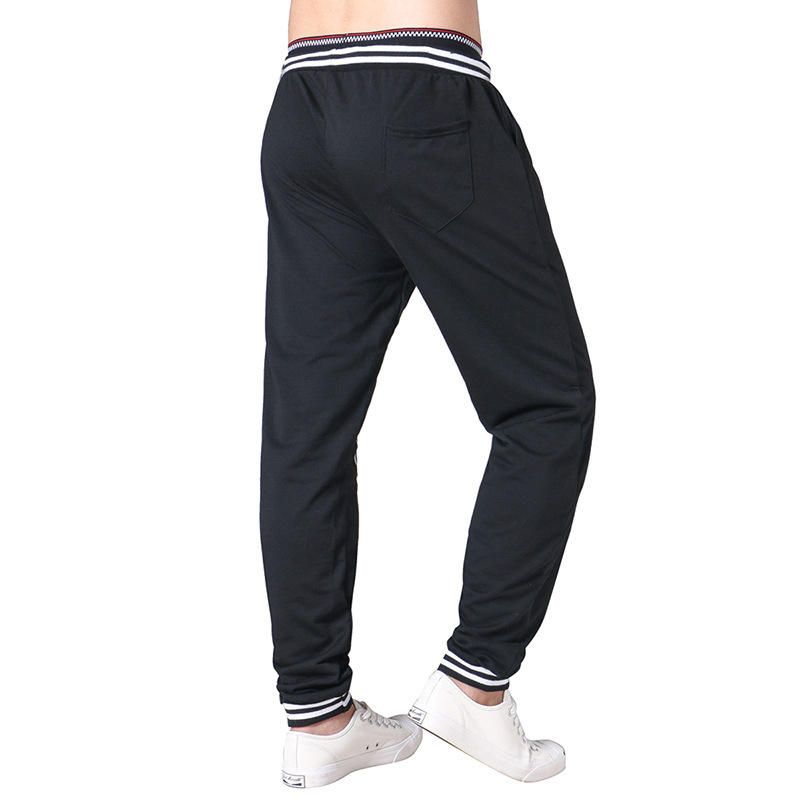 Pantalones Casuales Sueltos Con Cordón De Cintura Elástica Para Hombres