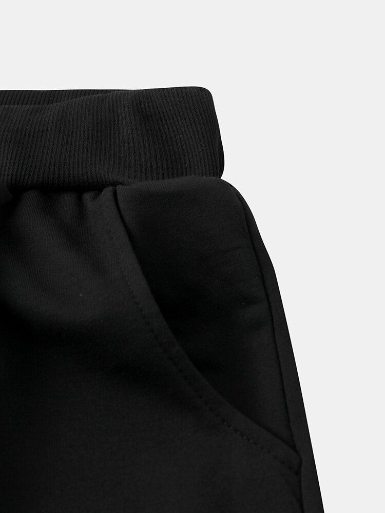 Pantalones Cortos De Cintura Con Cordón Informal Sueltos Y Ligeros De Retazos De Algodón Para Hombre