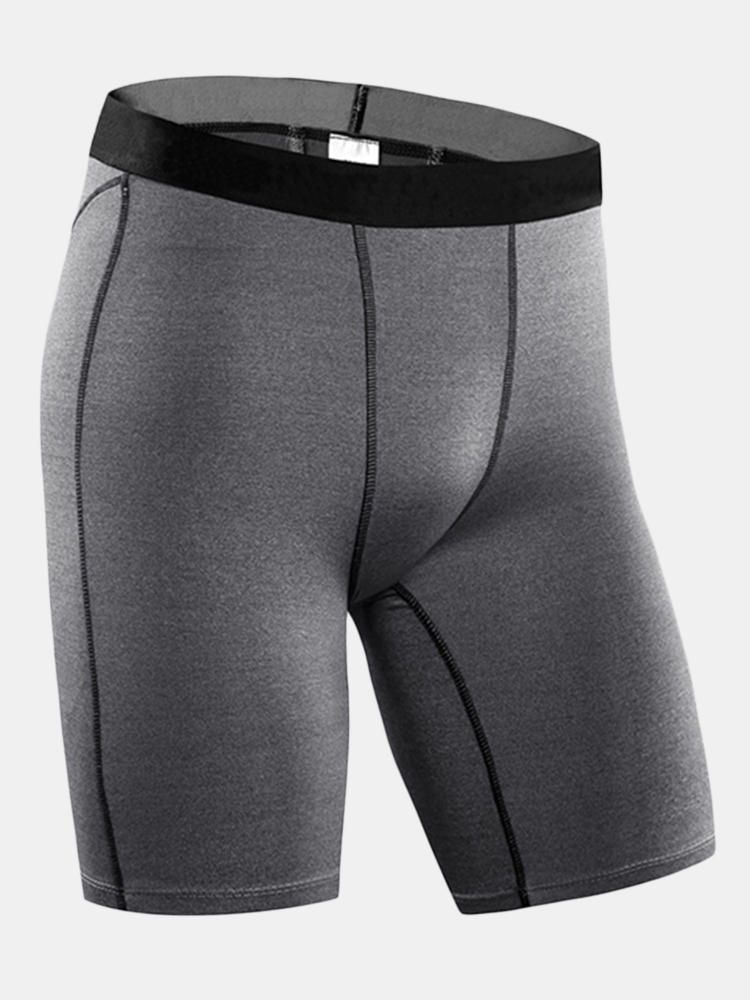 Pantalones Cortos Deportivos Ajustados Pro Para Hombre Pantalones Cortos Elásticos Transpirables De Secado Rápido Fitness Running