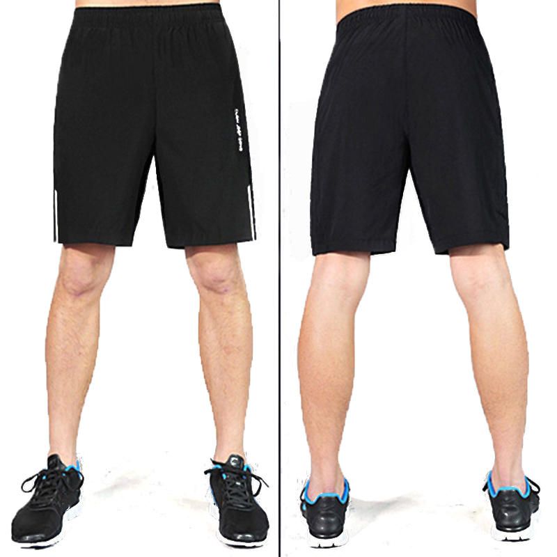 Pantalones Cortos Deportivos Casuales Con Bolsillo Con Cremallera Para Hombre De Verano Pantalones Cortos De Secado Rápido Elásticos Sueltos De Gran Tamaño