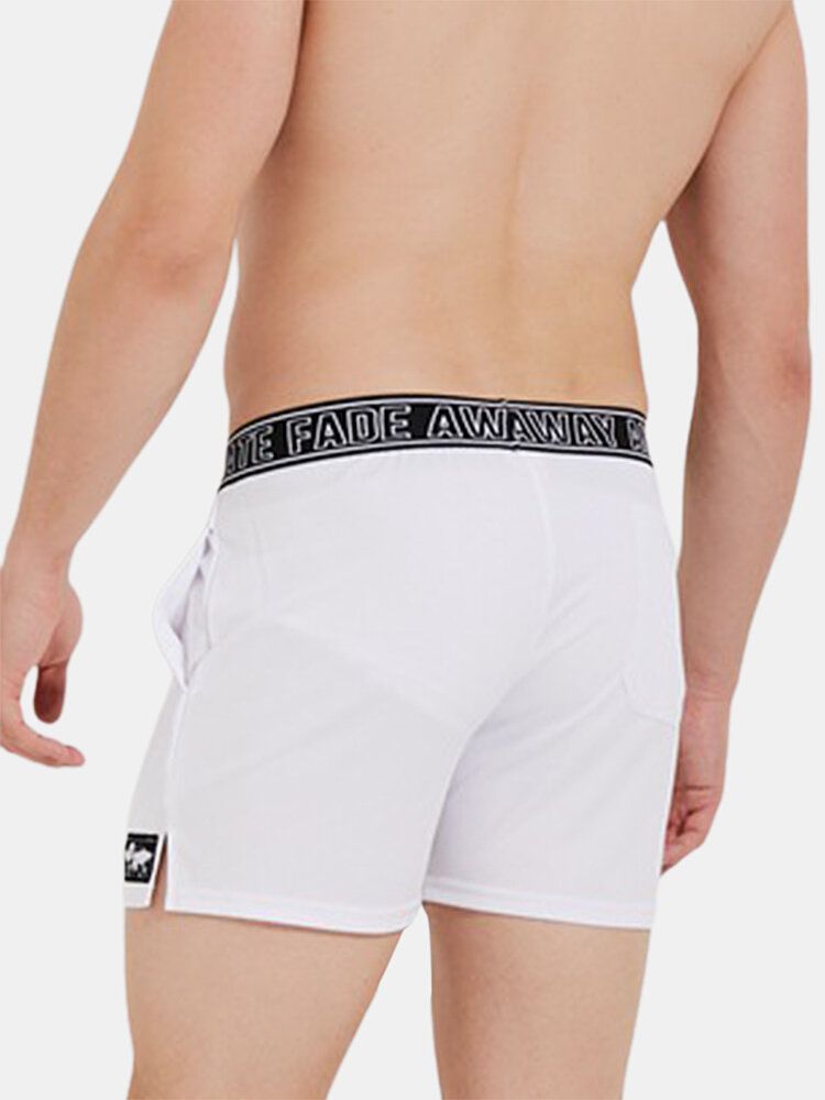 Pantalones Cortos Deportivos De Cintura Media Transpirables De Secado Rápido Con Cintura De Retazos De Color Sólido Para Hombre