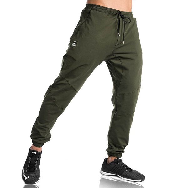 Pantalones Deportivos Casuales De Entrenamiento Físico Para Correr Para Hombre Pantalones Deportivos De Cintura Elástica De Algodón Transpirable